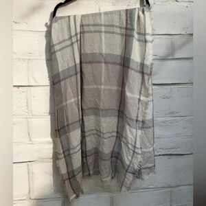 Barbour Huge Plaid Blanket Wrap Scarf